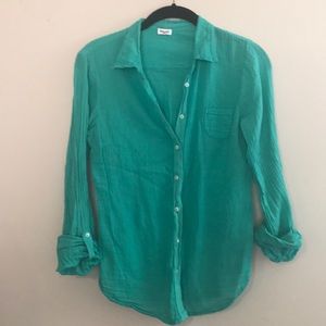 Splendid size S kelly green cotton button down